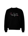 Stethoscope Heartbeat Adult Dark Sweatshirt-Sweatshirts-TooLoud-Black-Small-Davson Sales