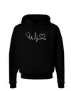 Stethoscope Heartbeat Dark Hoodie Sweatshirt-Hoodie-TooLoud-Black-Small-Davson Sales