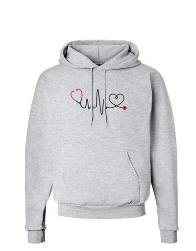 Stethoscope Heartbeat Hoodie Sweatshirt-Hoodie-TooLoud-AshGray-Small-Davson Sales