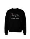 Stethoscope Heartbeat Text Adult Dark Sweatshirt-Sweatshirts-TooLoud-Black-Small-Davson Sales