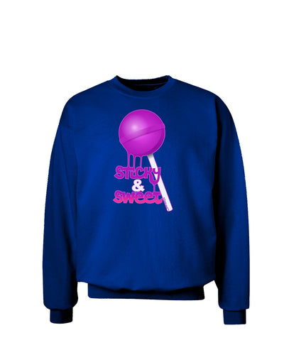 Sticky & Sweet Lollipop Adult Dark Sweatshirt-Sweatshirts-TooLoud-Deep-Royal-Blue-Small-Davson Sales