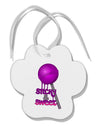 Sticky & Sweet Lollipop Paw Print Shaped Ornament-Ornament-TooLoud-White-Davson Sales