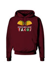 Stop Staring At My Tacos Dark Hoodie Sweatshirt-Hoodie-TooLoud-Maroon-Small-Davson Sales