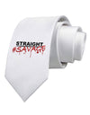 Straight Savage Printed White Necktie