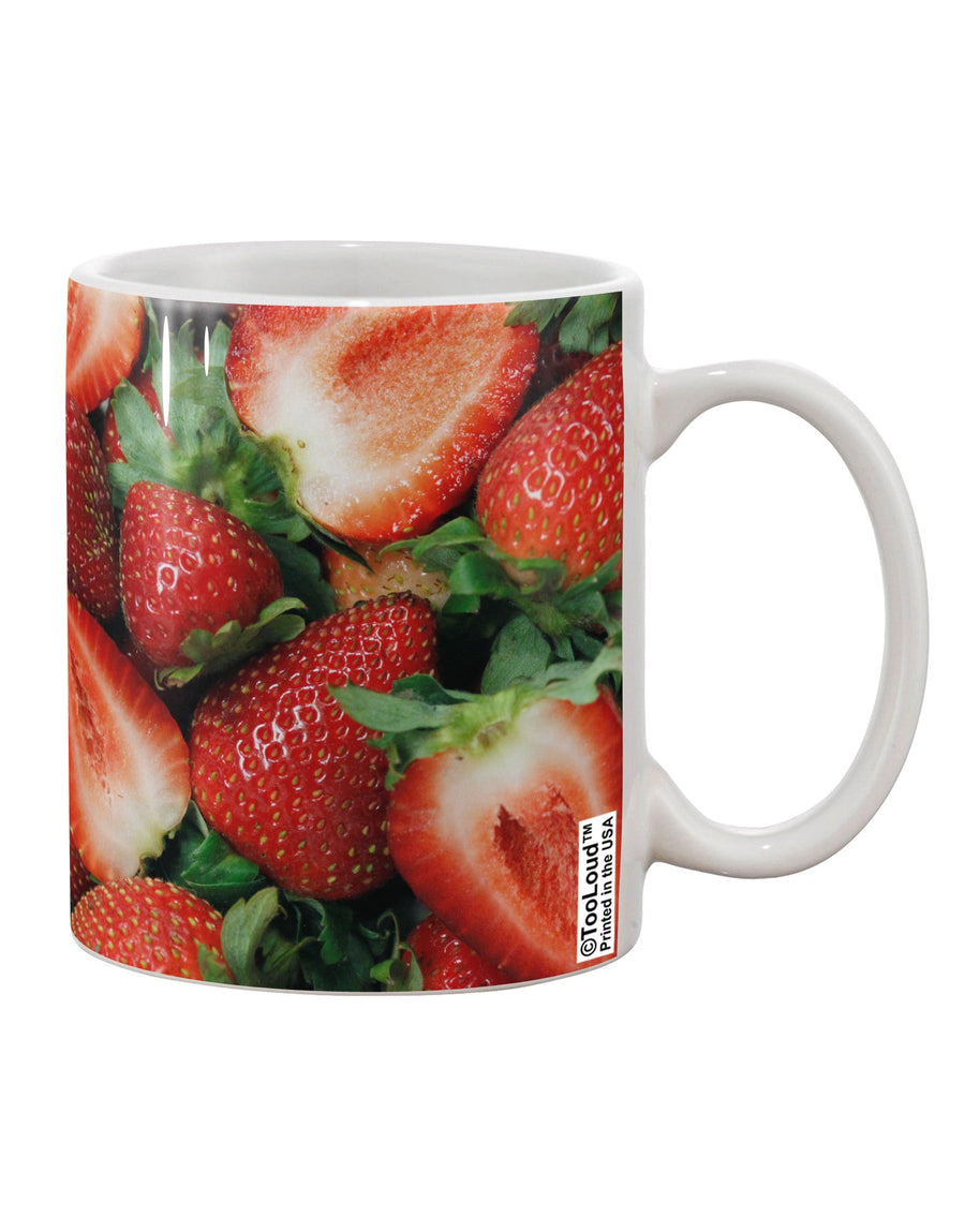 Strawberry-Themed 11 oz Coffee Mug - Perfect for All Over Print Designs - TooLoud-11 OZ Coffee Mug-TooLoud-White-Davson Sales