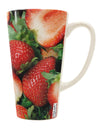 Strawberry-Themed 16 Ounce Conical Latte Coffee Mug - Perfect for All Over Print Designs - TooLoud-Conical Latte Mug-TooLoud-White-Davson Sales