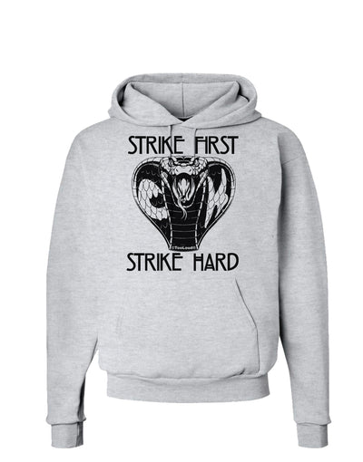 Strike First Strike Hard Cobra Hoodie Sweatshirt-Hoodie-TooLoud-AshGray-Small-Davson Sales