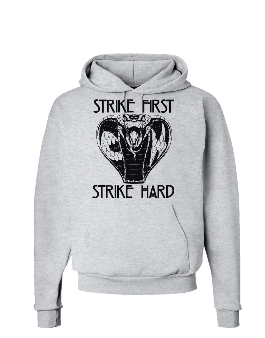 Strike First Strike Hard Cobra Hoodie Sweatshirt-Hoodie-TooLoud-White-Small-Davson Sales