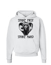 Strike First Strike Hard Cobra Hoodie Sweatshirt-Hoodie-TooLoud-White-Small-Davson Sales