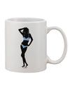 Striped Bikini Shadow Print 11 oz Coffee Mug - Expertly Crafted Drinkware by TooLoud-11 OZ Coffee Mug-TooLoud-White-Davson Sales