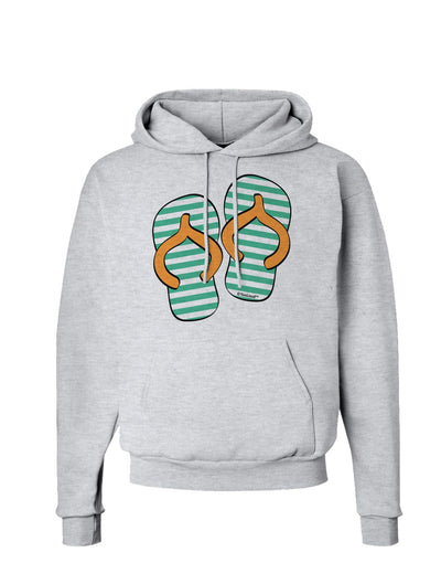 Striped Flip Flops - Teal and Orange Hoodie Sweatshirt-Hoodie-TooLoud-AshGray-Small-Davson Sales