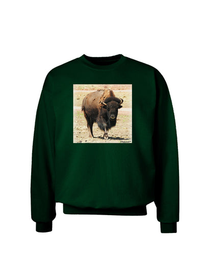 Strong Bison Adult Dark Sweatshirt-Sweatshirts-TooLoud-Deep-Forest-Green-Small-Davson Sales