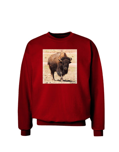 Strong Bison Adult Dark Sweatshirt-Sweatshirts-TooLoud-Deep-Red-Small-Davson Sales