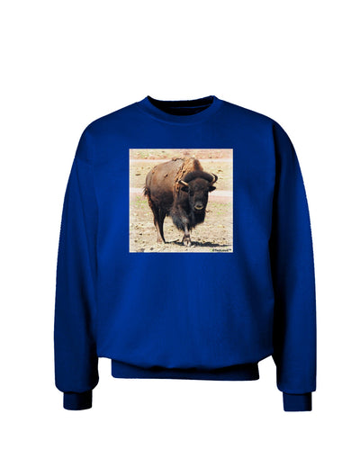 Strong Bison Adult Dark Sweatshirt-Sweatshirts-TooLoud-Deep-Royal-Blue-Small-Davson Sales