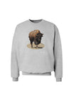 Strong Bison Cutout Sweatshirt-Sweatshirts-TooLoud-AshGray-Small-Davson Sales