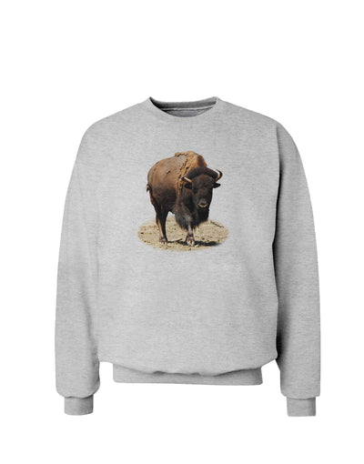 Strong Bison Cutout Sweatshirt-Sweatshirts-TooLoud-AshGray-Small-Davson Sales