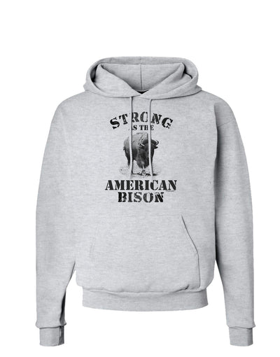 Strong Bison Text Hoodie Sweatshirt-Hoodie-TooLoud-AshGray-Small-Davson Sales