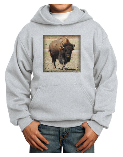 Strong Bison Youth Hoodie Pullover Sweatshirt-Youth Hoodie-TooLoud-Ash-XS-Davson Sales