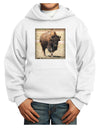 Strong Bison Youth Hoodie Pullover Sweatshirt-Youth Hoodie-TooLoud-White-XS-Davson Sales