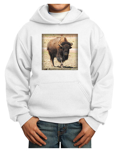 Strong Bison Youth Hoodie Pullover Sweatshirt-Youth Hoodie-TooLoud-White-XS-Davson Sales