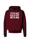 Strong Independent Woman Dark Hoodie Sweatshirt-Hoodie-TooLoud-Maroon-Small-Davson Sales