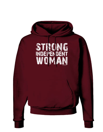 Strong Independent Woman Dark Hoodie Sweatshirt-Hoodie-TooLoud-Maroon-Small-Davson Sales