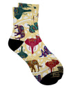 Stunning All Over Print Indian Elephants AOP Adult Short Socks - TooLoud-Socks-TooLoud-White-Ladies-4-6-Davson Sales