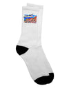 Stunning Colorado Mountain Sunset Bold Watercolor Adult Crew Socks - TooLoud-Socks-TooLoud-White-Ladies-4-6-Davson Sales