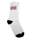 Stunning Colorado Mountain Sunset Watercolor Adult Crew Socks - TooLoud-Socks-TooLoud-White-Ladies-4-6-Davson Sales