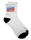 Stunning Colorado Mountain Sunset Watercolor Adult Short Socks - TooLoud-Socks-TooLoud-White-Ladies-4-6-Davson Sales