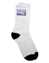 Stunning Colorado Rainbow Sunset Watercolor Adult Crew Socks - TooLoud-Socks-TooLoud-White-Ladies-4-6-Davson Sales