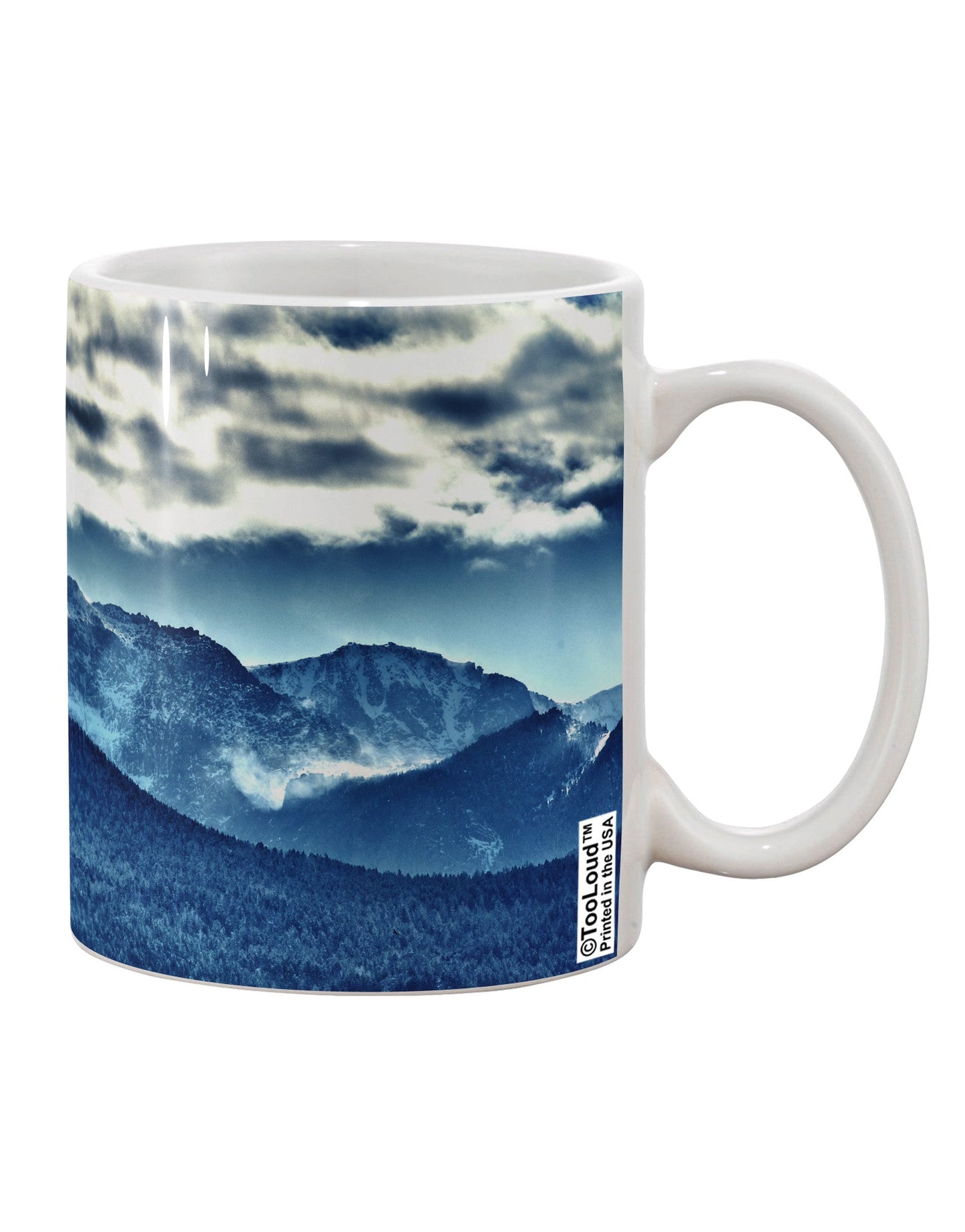 Stunning Mountain Landscape 11 oz Coffee Mug - Perfect for All Over Print Enthusiasts TooLoud-11 OZ Coffee Mug-TooLoud-White-Davson Sales