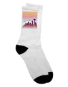 Stunning Seattle Skyline Sunrise Crew Socks - TooLoud-Socks-TooLoud-White-Ladies-4-6-Davson Sales