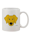 Stylish 11 oz Coffee Mug featuring a Charming Yellow Labrador Retriever Print - TooLoud-11 OZ Coffee Mug-TooLoud-White-Davson Sales