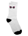 Stylish 8-Bit Skull Love Crew Socks for Women - TooLoud-Socks-TooLoud-White-Ladies-4-6-Davson Sales