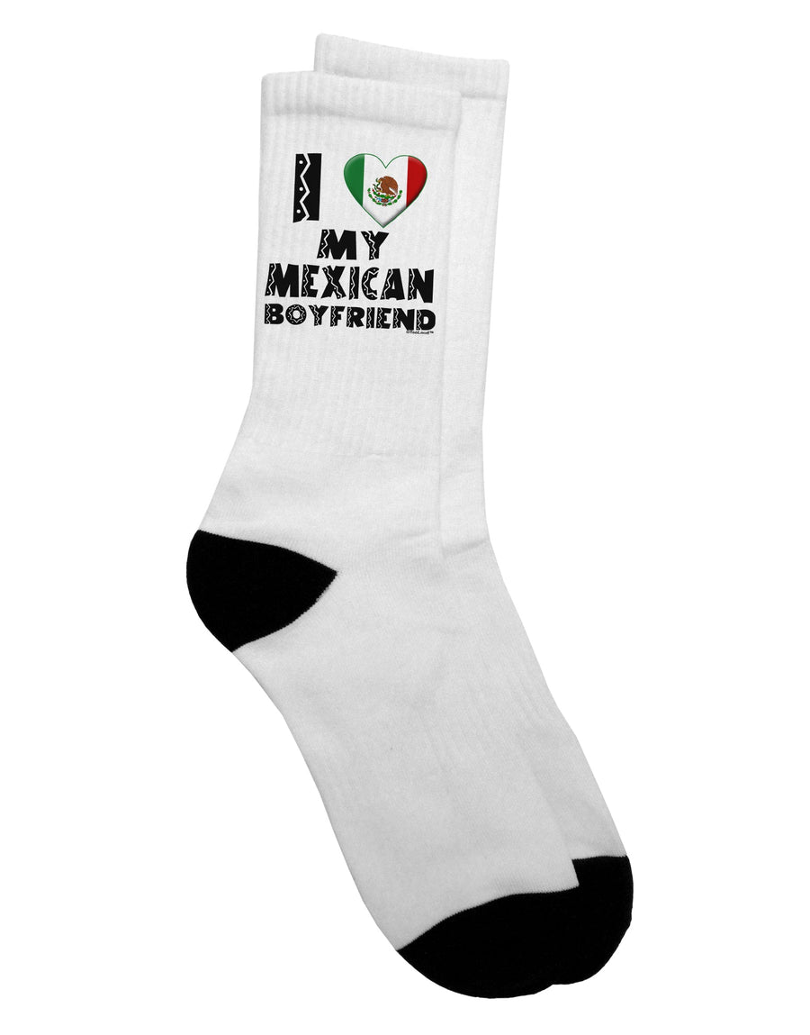 Stylish Adult Crew Socks Celebrating Love for Mexican Boyfriends - TooLoud-Socks-TooLoud-White-Ladies-4-6-Davson Sales