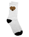 Stylish Adult Crew Socks featuring a Charming Chocolate Labrador Retriever - TooLoud-Socks-TooLoud-White-Ladies-4-6-Davson Sales