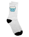 Stylish Adult Crew Socks featuring Adorable Cupcake Design with Sprinkles - by TooLoud-Socks-TooLoud-White-Ladies-4-6-Davson Sales