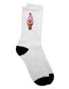 Stylish Adult Crew Socks featuring Adorable Ice Cream Cone Design - TooLoud-Socks-TooLoud-White-Ladies-4-6-Davson Sales