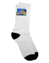 Stylish Adult Crew Socks featuring Colorado's Snowy Mountains Cutout - TooLoud-Socks-TooLoud-White-Ladies-4-6-Davson Sales