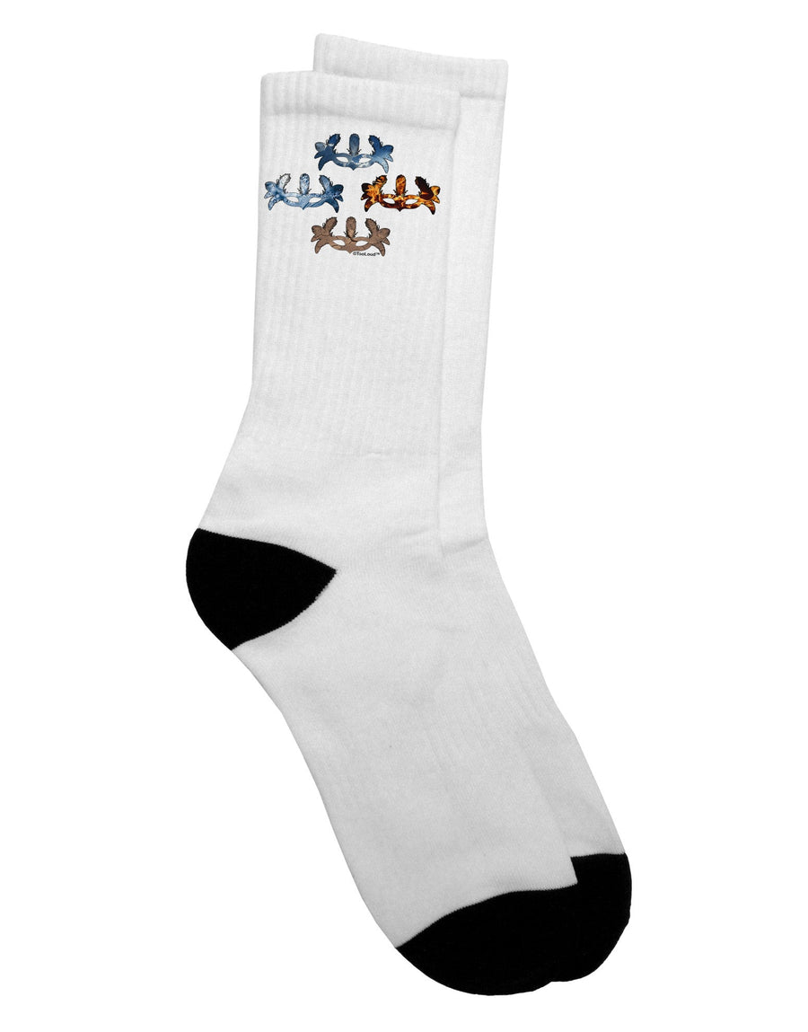 Stylish Adult Crew Socks featuring Four Elemental Masquerade Masks - by TooLoud-Socks-TooLoud-White-Ladies-4-6-Davson Sales