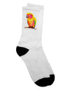Stylish Adult Crew Socks featuring Sun Conure Parrot Watercolor Design - TooLoud-Socks-TooLoud-White-Ladies-4-6-Davson Sales
