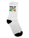 Stylish Adult Crew Socks for Pretending to Be Irish - Exclusively by TooLoud-Socks-TooLoud-White-Ladies-4-6-Davson Sales