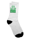 Stylish Adult Crew Socks for St. Patrick's Day Celebrations - TooLoud-Socks-TooLoud-White-Ladies-4-6-Davson Sales