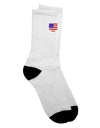 Stylish Adult Crew Socks with American Flag Faux Pocket Design - TooLoud-Socks-TooLoud-White-Ladies-4-6-Davson Sales