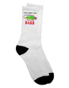 Stylish Adult Crew Socks with Bass Fish Watercolor Design - TooLoud-Socks-TooLoud-White-Ladies-4-6-Davson Sales