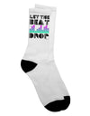 Stylish Adult Crew Socks with Let the Beat Drop Design - TooLoud-Socks-TooLoud-White-Ladies-4-6-Davson Sales