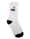 Stylish Adult Crew Socks with Paint Music Note Design - TooLoud-Socks-TooLoud-White-Ladies-4-6-Davson Sales