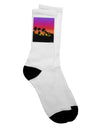 Stylish Adult Crew Socks with Palm Trees and Sunset Design - TooLoud-Socks-TooLoud-White-Ladies-4-6-Davson Sales