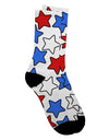 Stylish Adult Crew Socks with Red, White, and Blue Stars - TooLoud-Socks-TooLoud-White-Ladies-4-6-Davson Sales